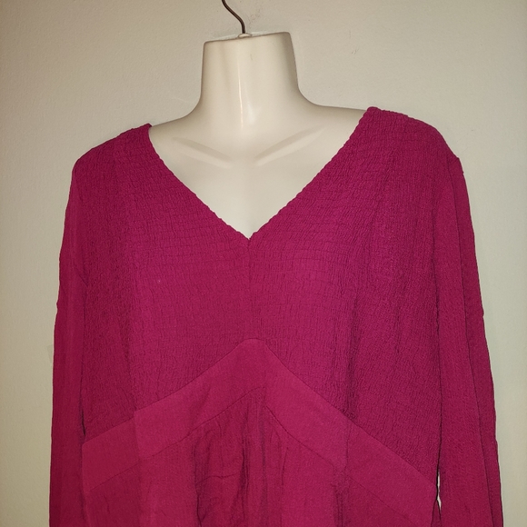 Torrid Burgundy Purple Babydoll Top- New with Tags - Picture 9 of 10